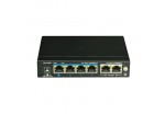 BroxNet BRX551-GE04-2GUP 4 Ports Gigabit PoE Ethernet Switch with 2 Gigabit Ethernet Uplink Ports, 60W